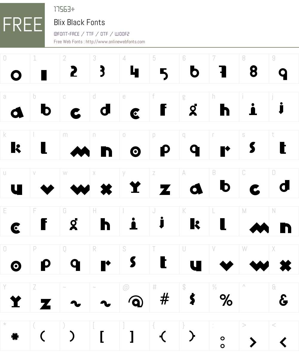 Blix Font Screenshots