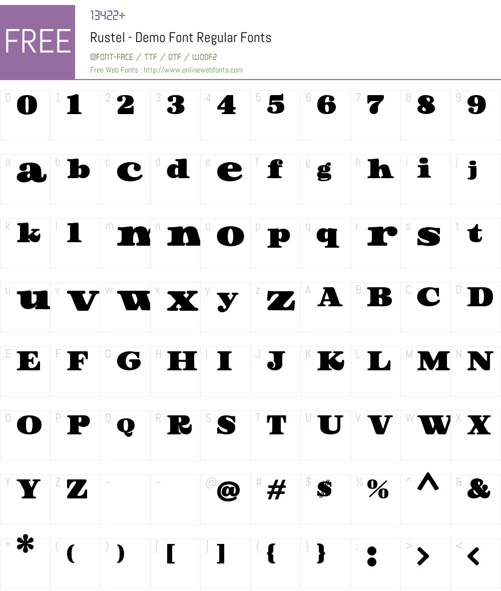Rustel - Demo Font 1.000 Fonts Free Download - OnlineWebFonts.COM