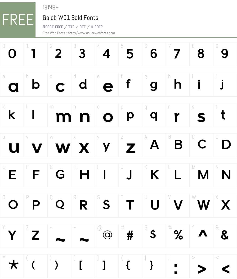 GalebW01-Bold Font Screenshots