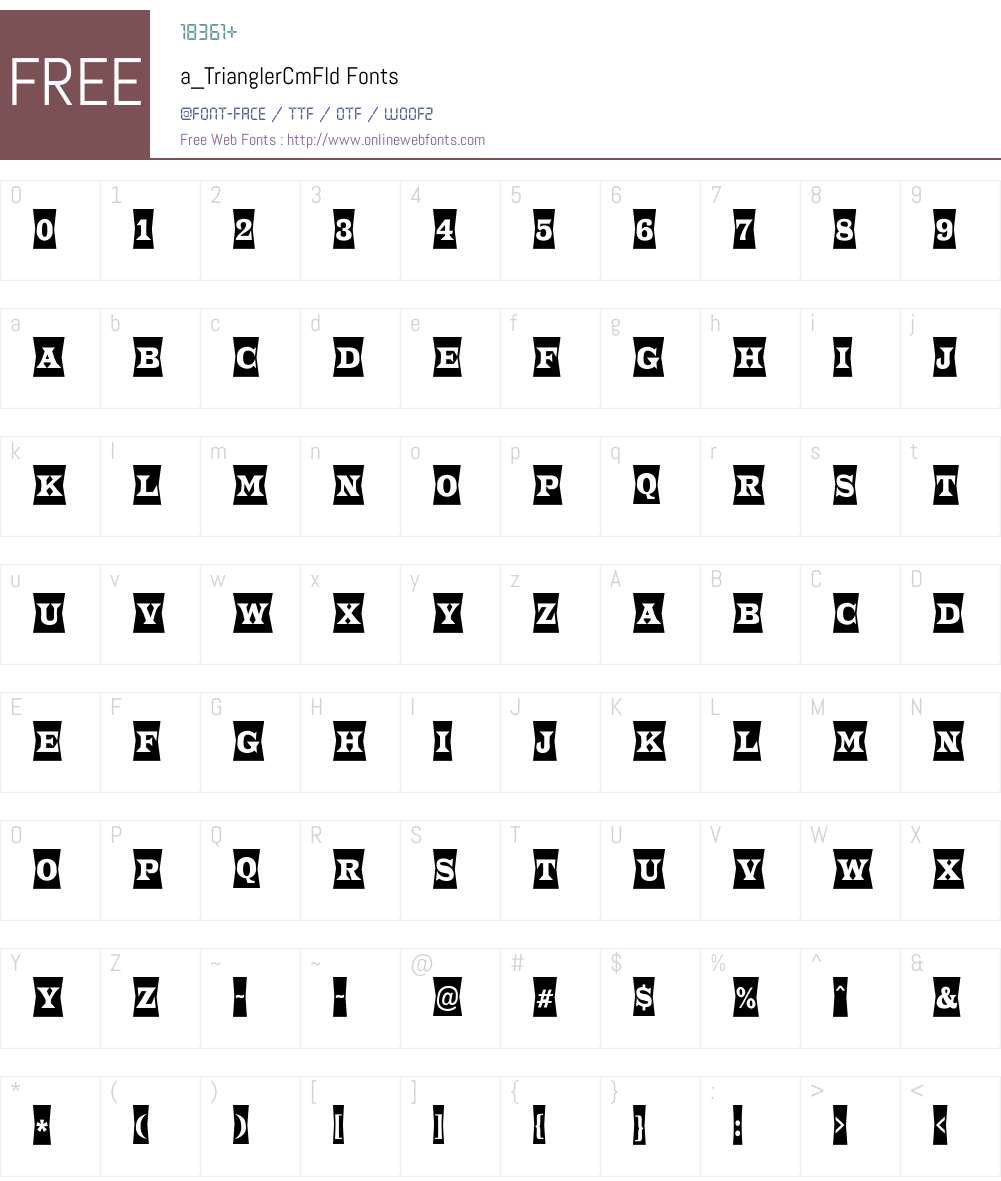 a_TrianglerCmFld Font Screenshots