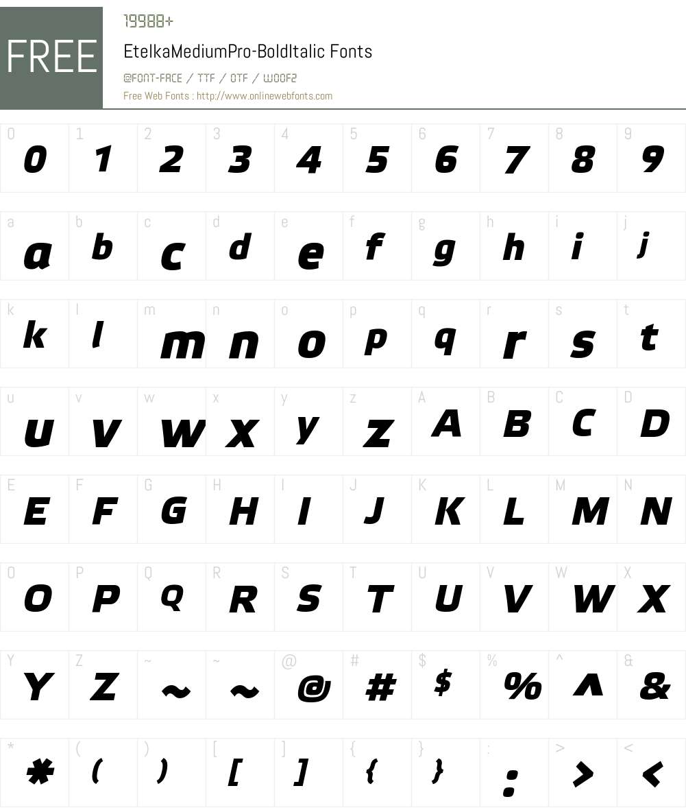 Etelka Medium Pro Font Screenshots