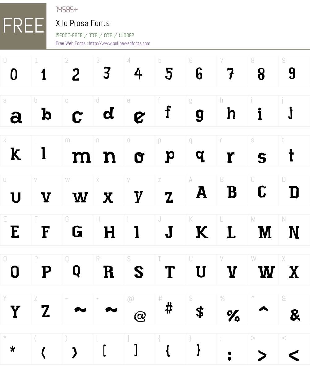 Xilo Prosa Font Screenshots