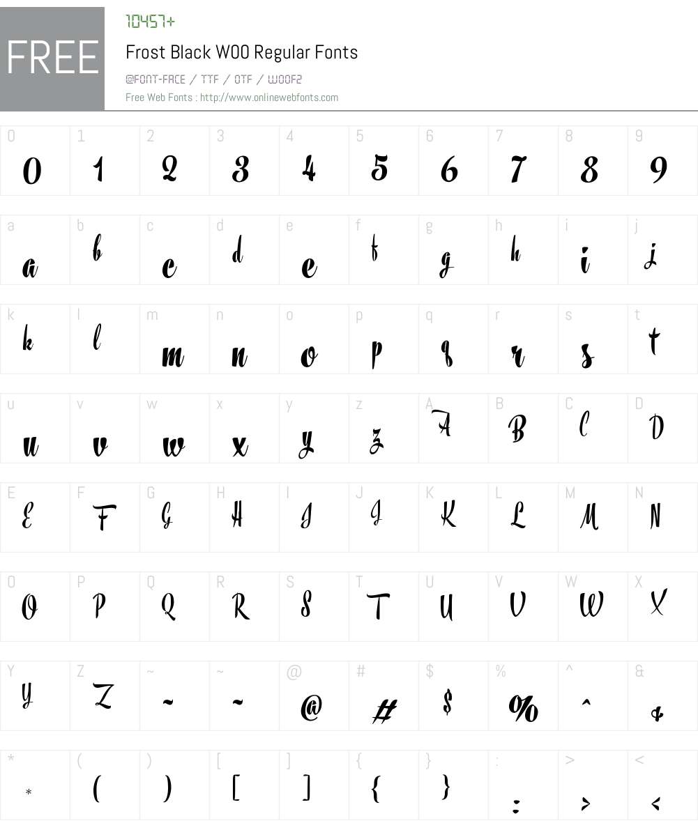 Frost Font Screenshots
