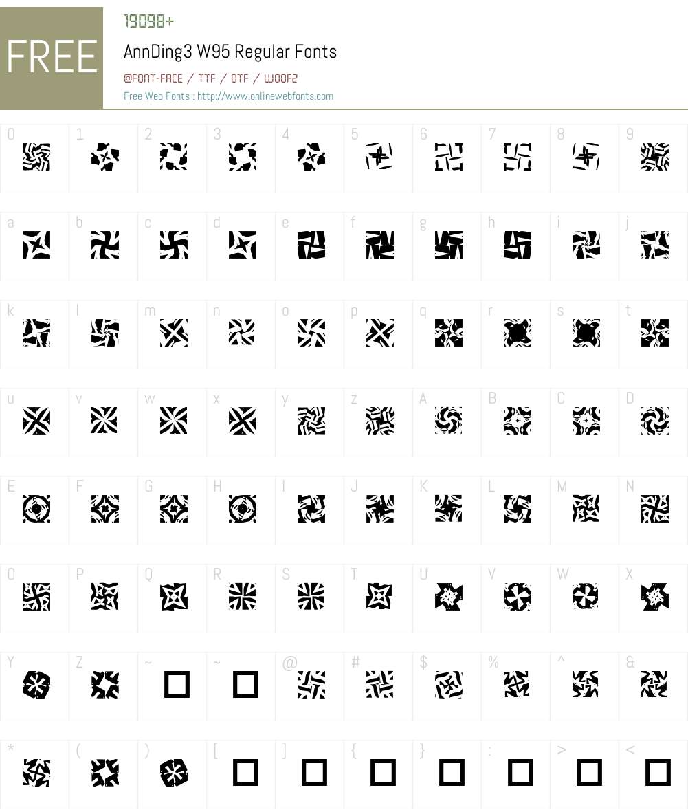 AnnDing3 Font Screenshots