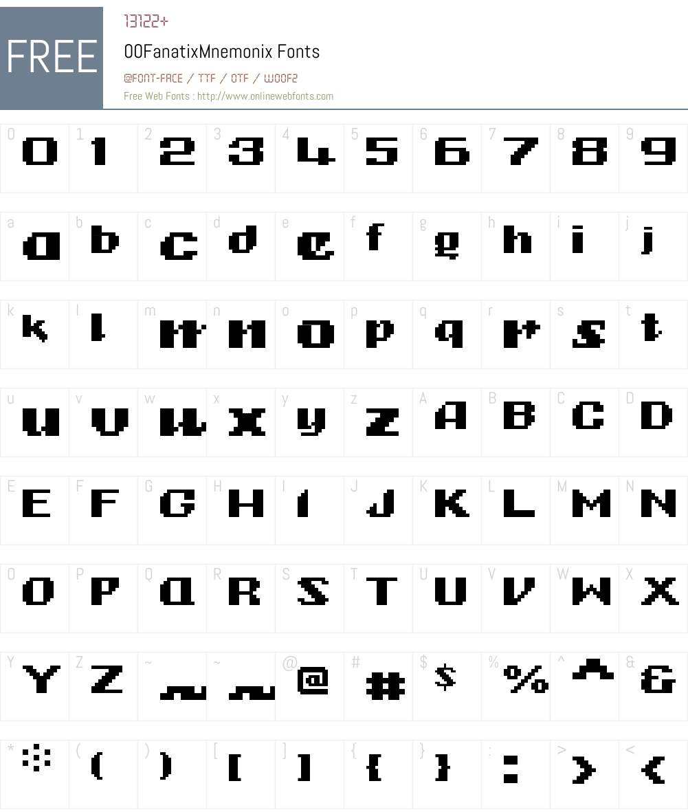 00FanatixMnemonix Font Screenshots