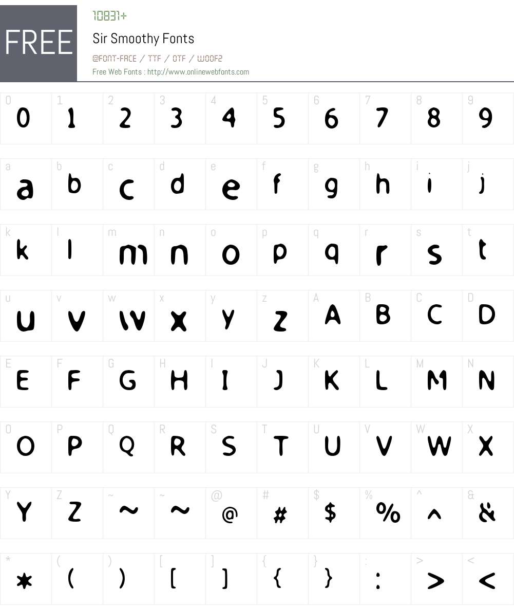 Sir Smoothy Font Screenshots