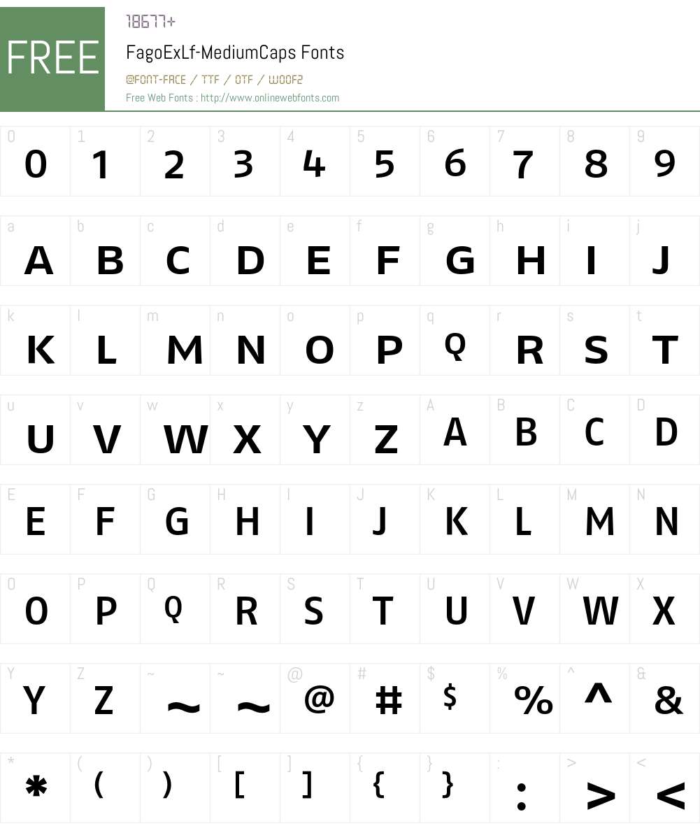 FagoExLf Font Screenshots