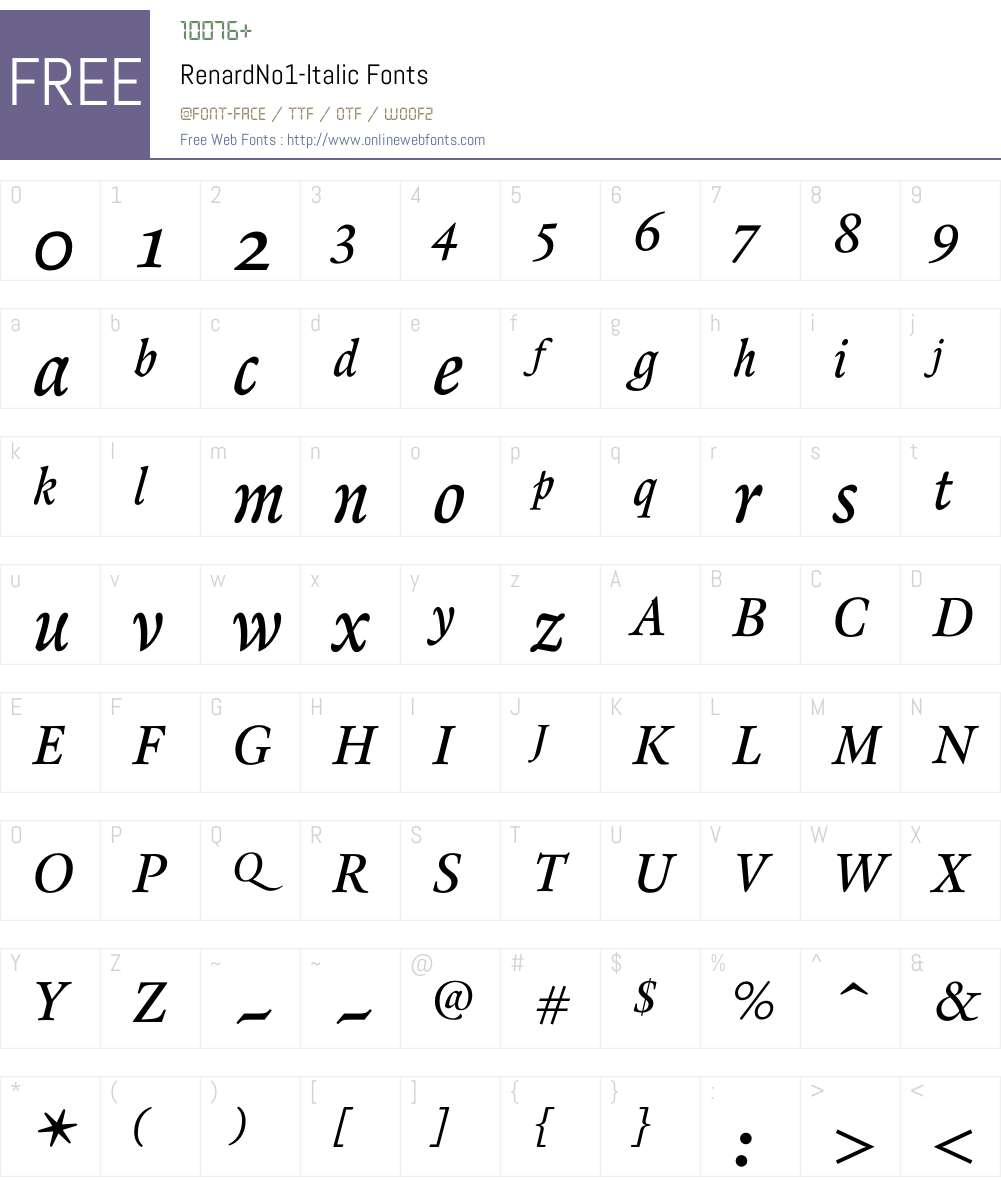 RenardNo1 Font Screenshots