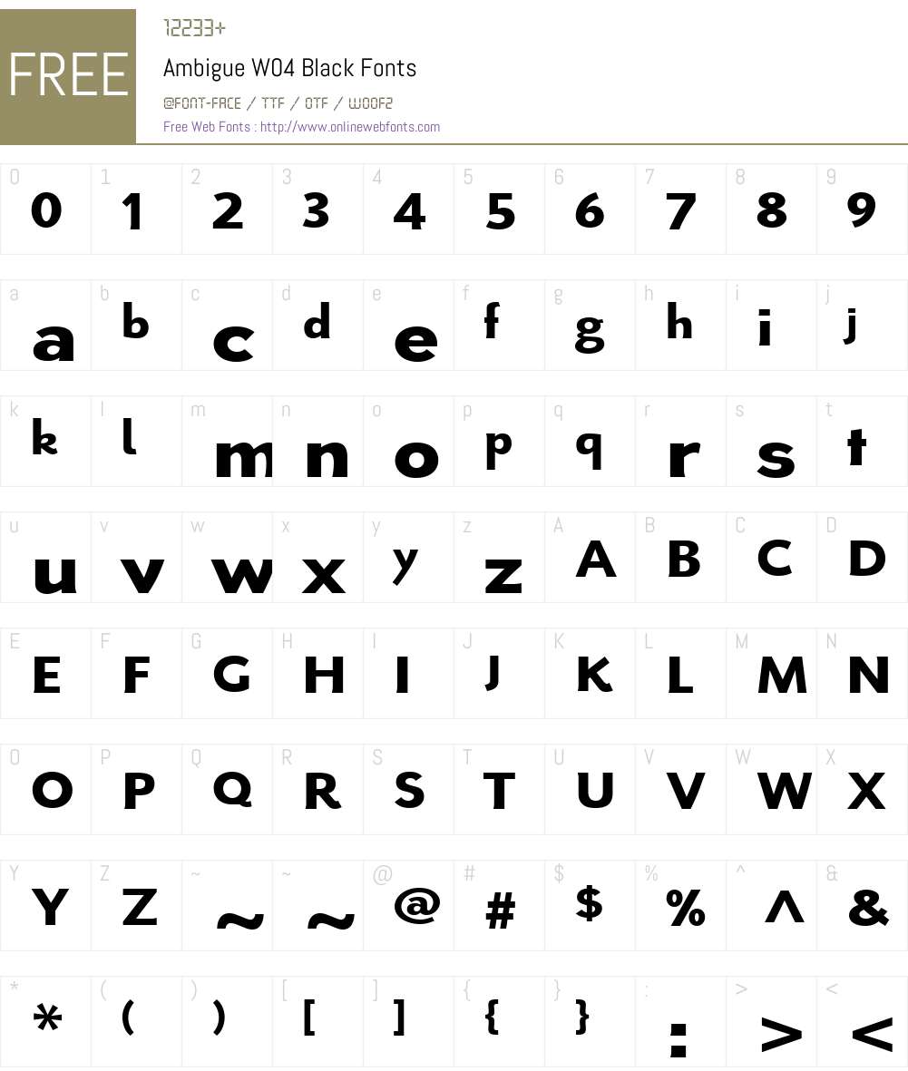 Ambigue Font Screenshots