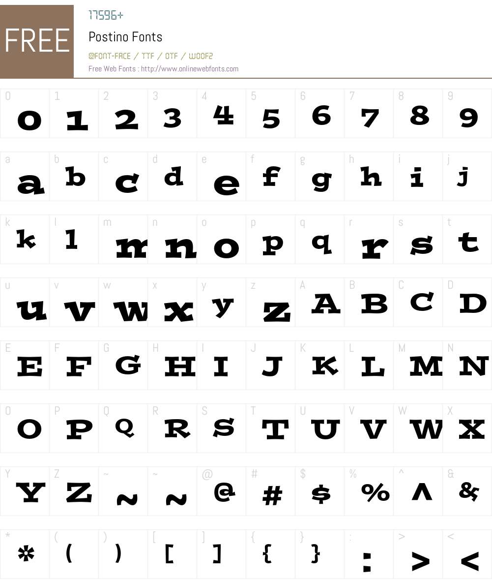 Postino Font Screenshots