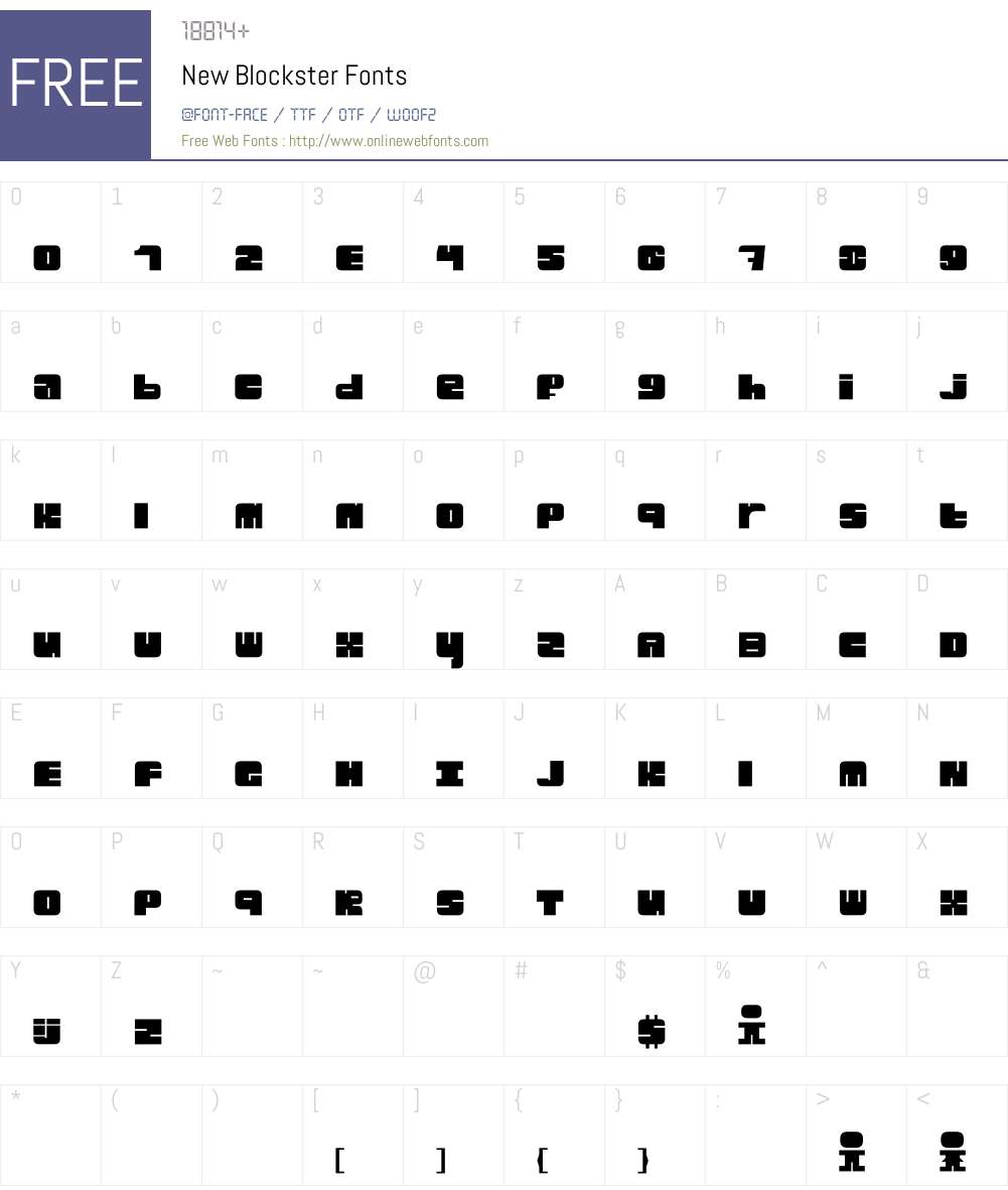 New Blockster version 1.1, 19-08-2001 Fonts Free Download ...