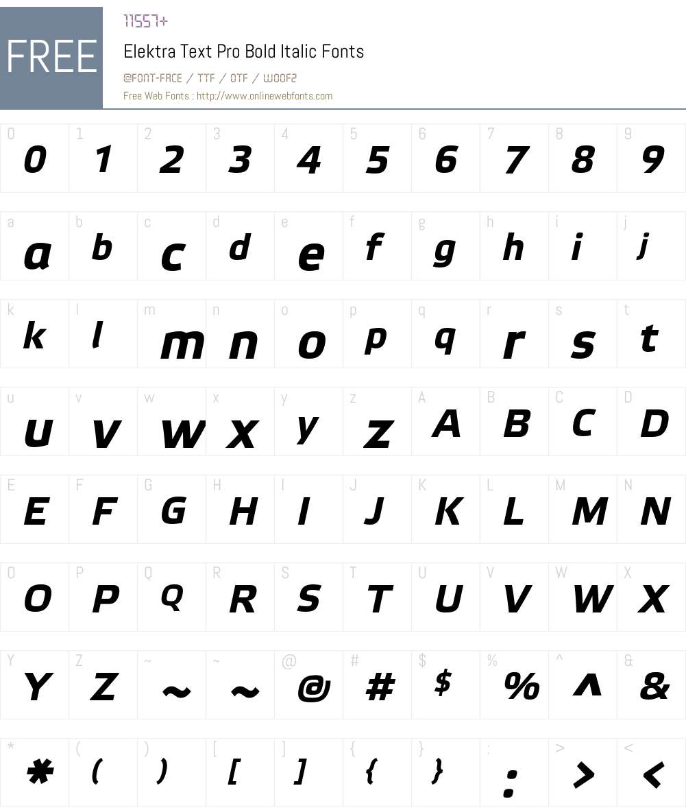 Elektra Text Pro Font Screenshots
