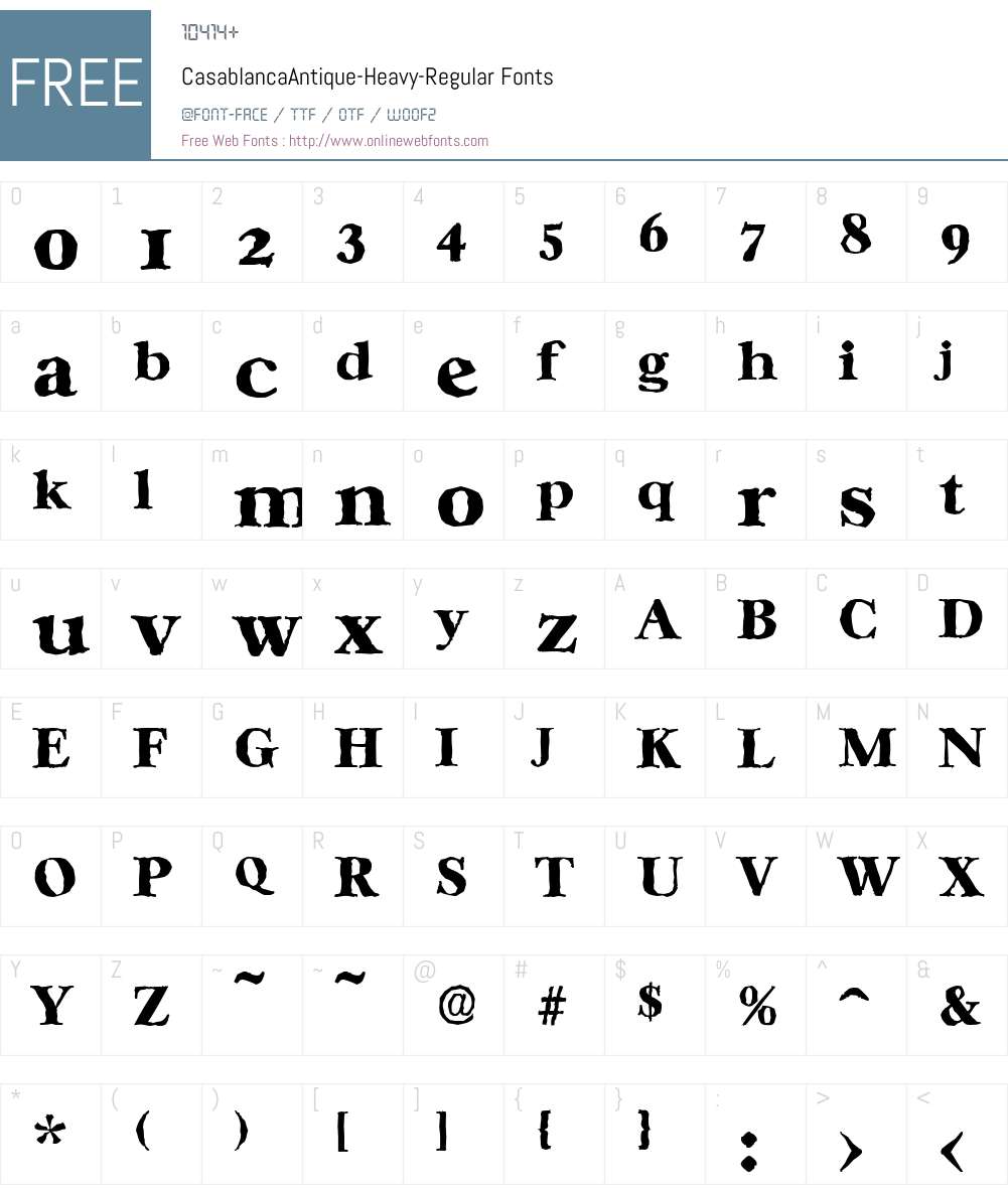 CasablancaAntique-Heavy Font Screenshots