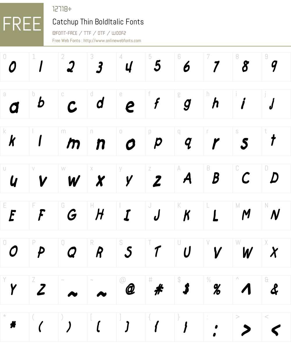 Catchup Thin Font Screenshots