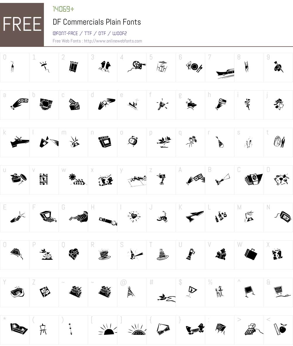 DF Commercials Font Screenshots