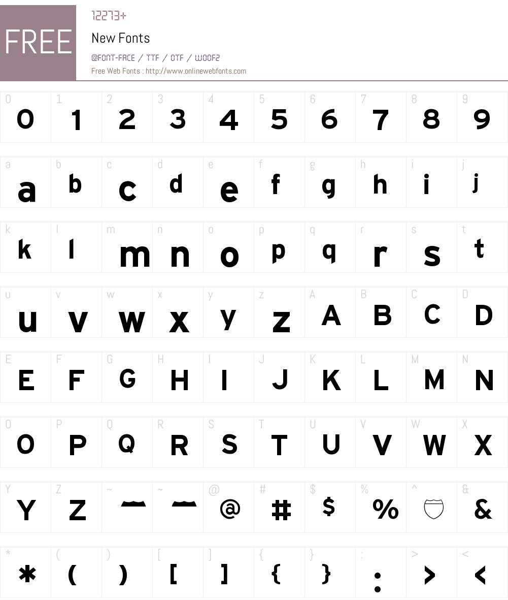 New Font Screenshots