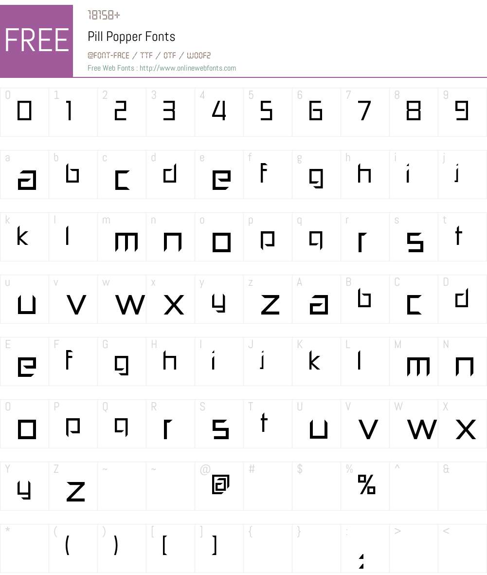Pill Popper Font Screenshots
