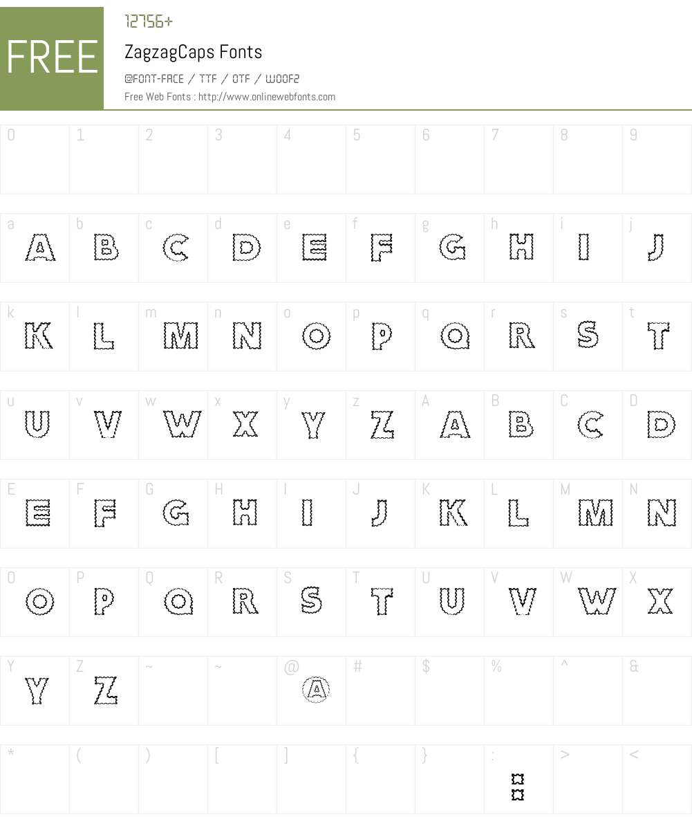 ZagzagCaps Font Screenshots