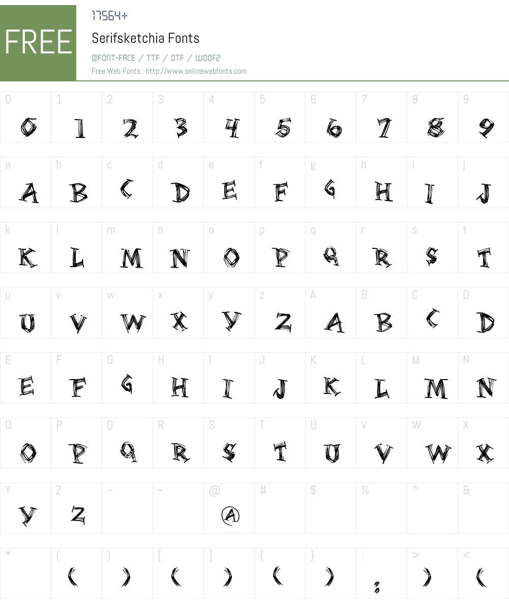 Serifsketchia Font Screenshots
