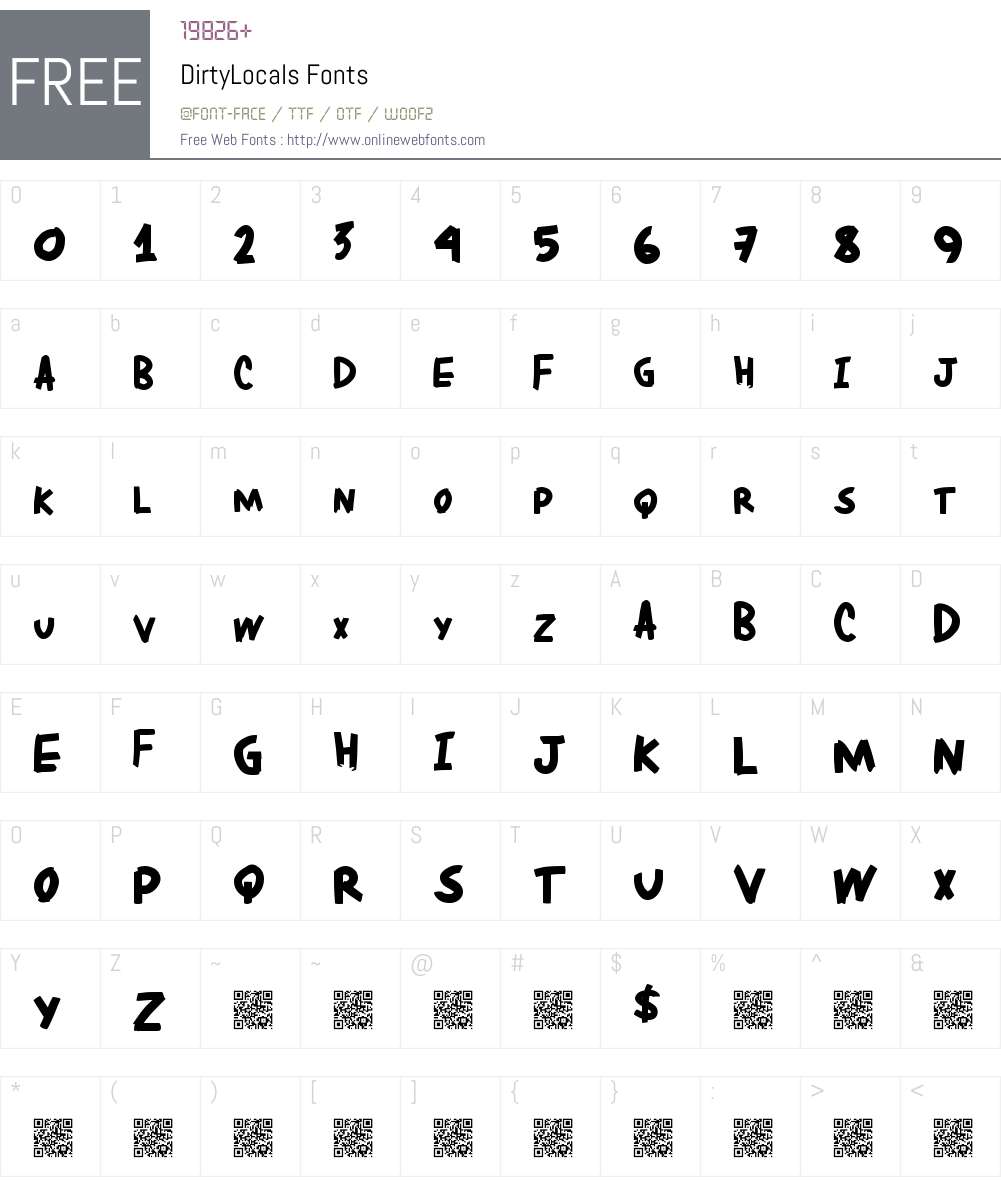 DirtyLocals Font Screenshots