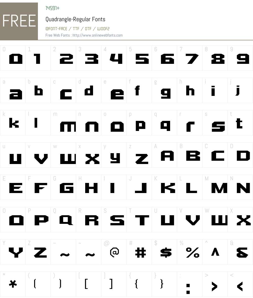 Quadrangle Font Screenshots
