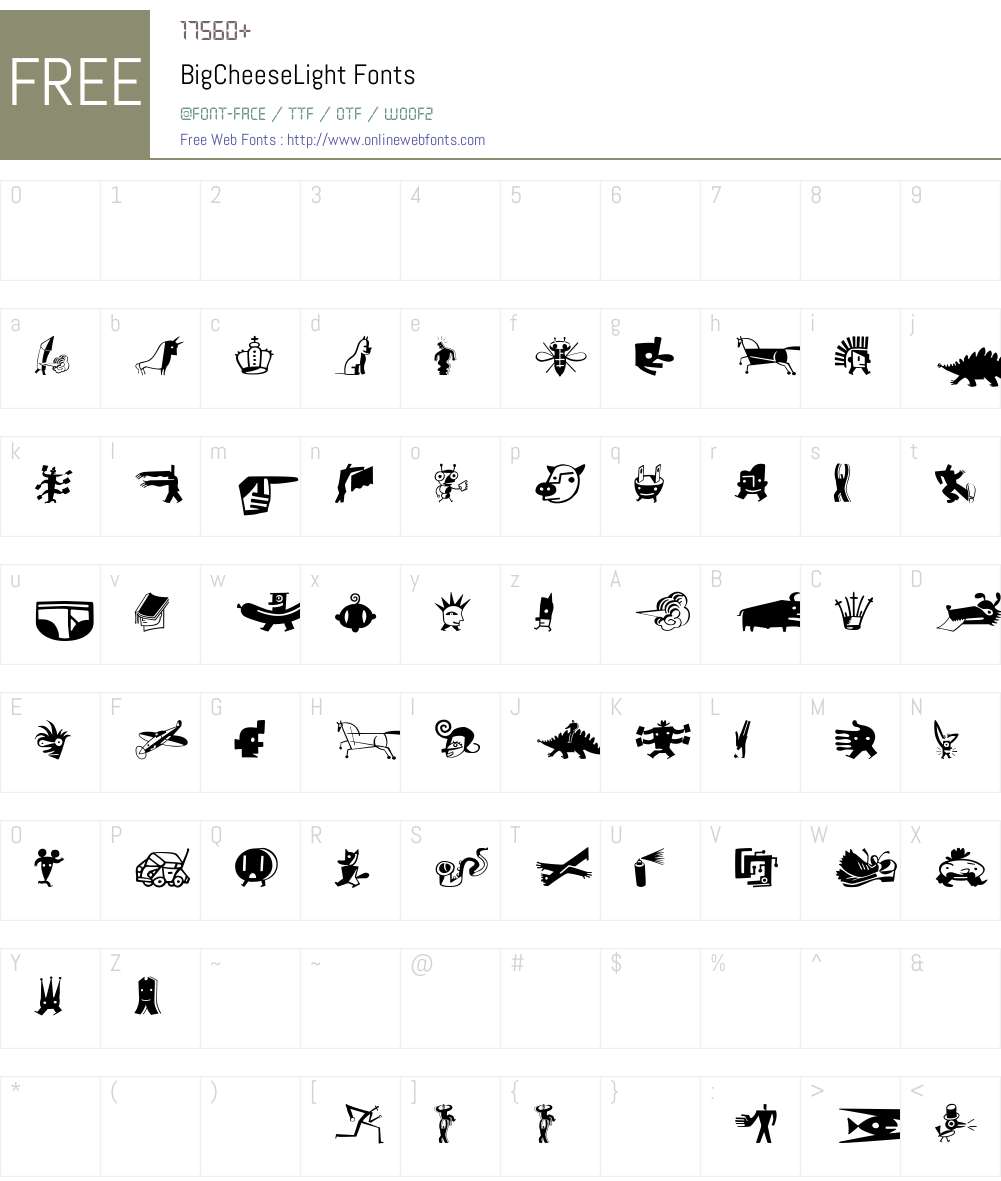 BigCheeseLight Font Screenshots