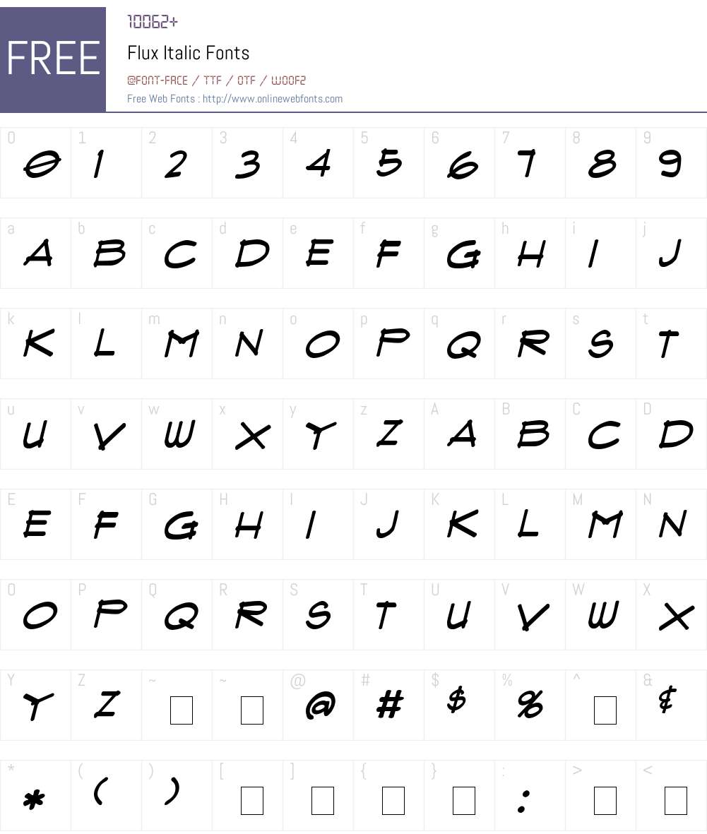 Flux Font Screenshots