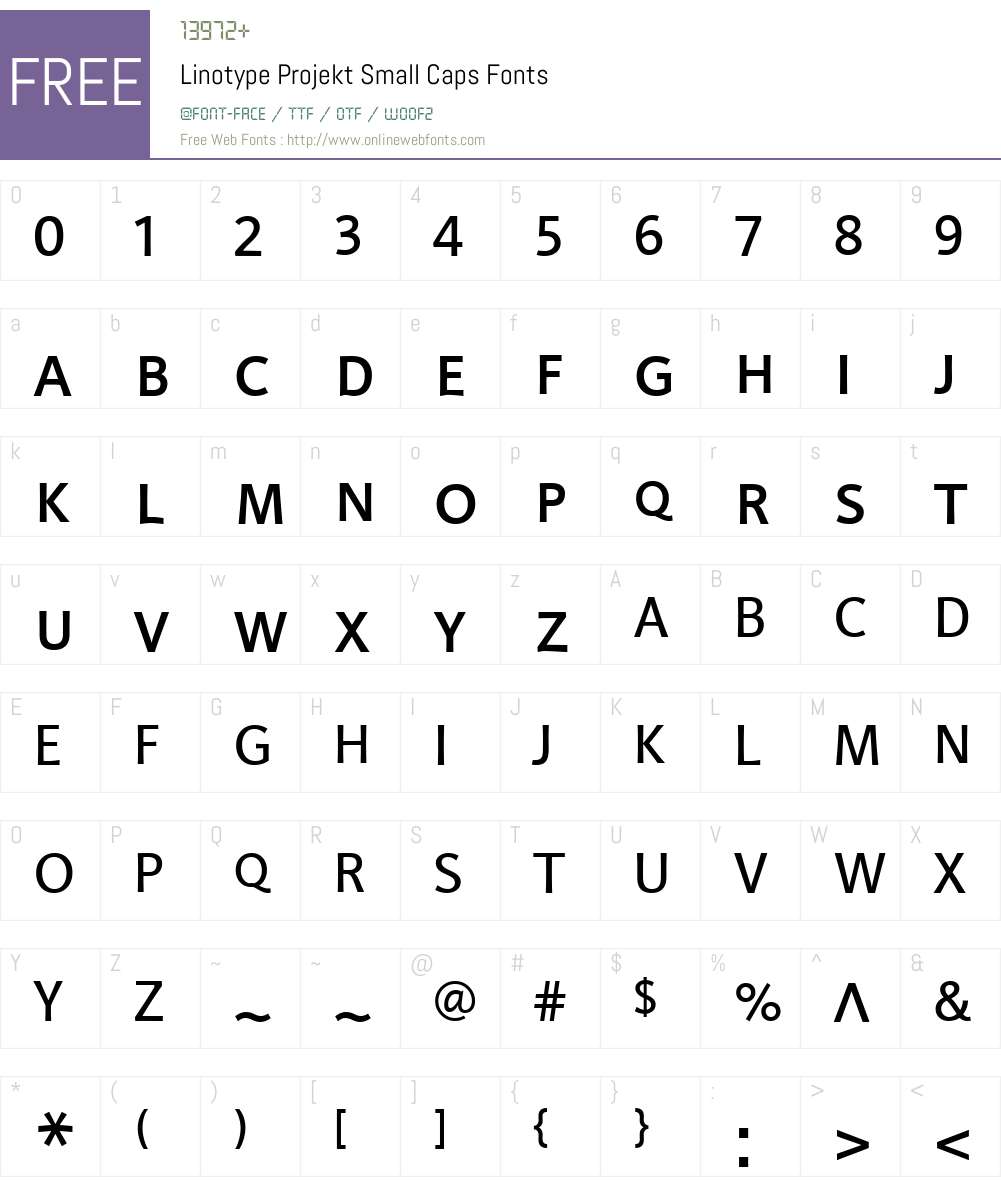 LTProjekt SC Font Screenshots