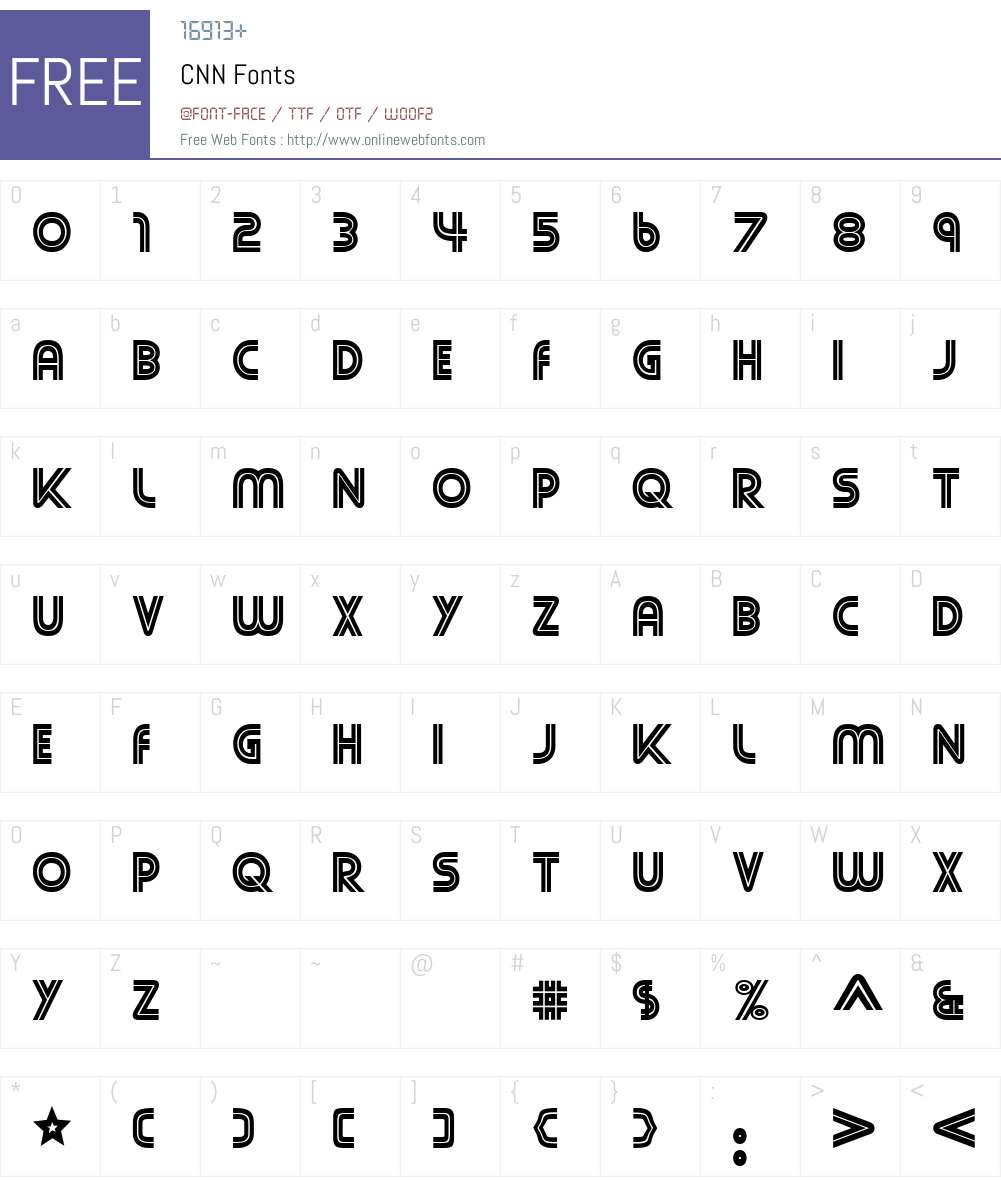 CNN Font Screenshots
