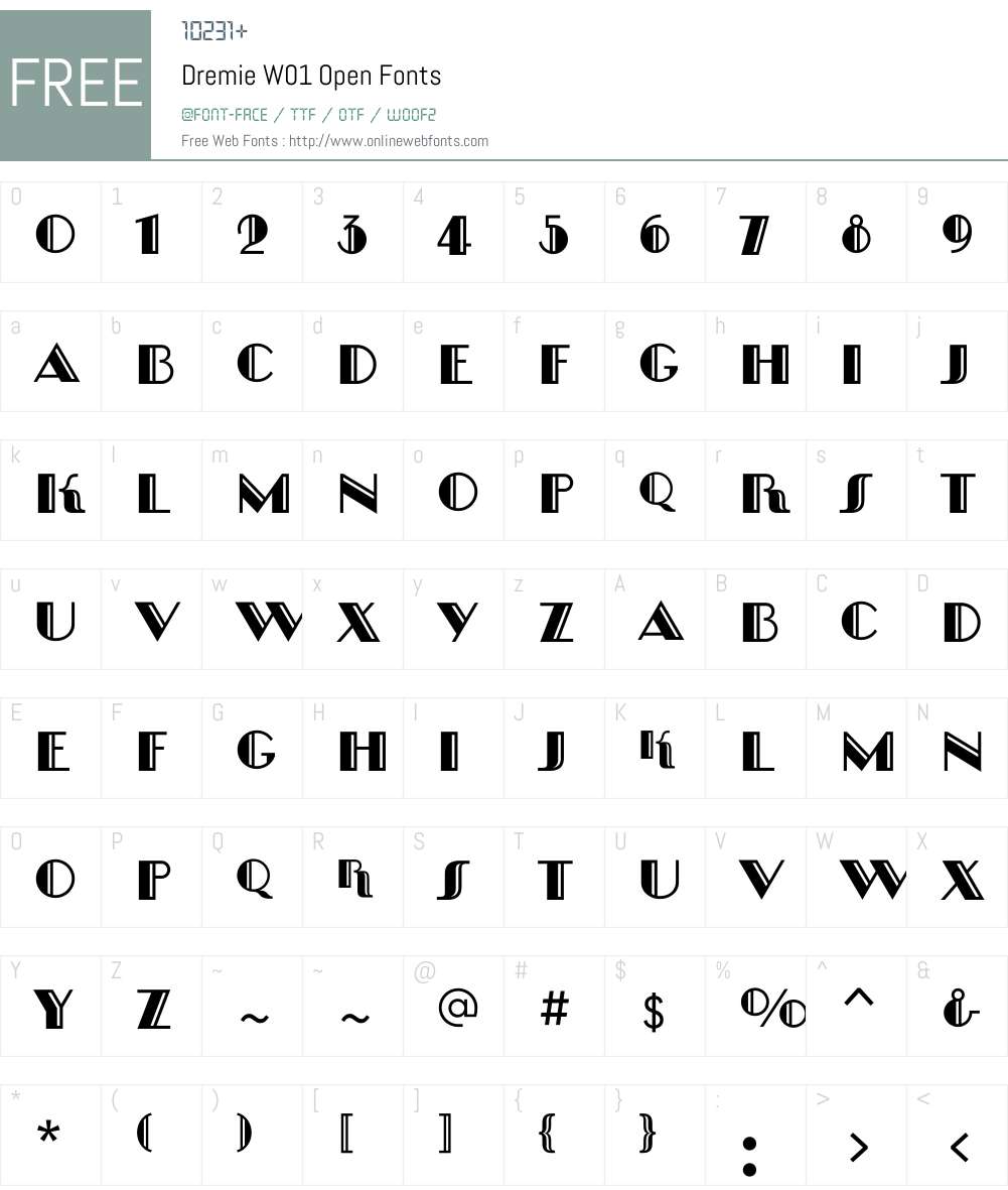 DremieW01-Open Font Screenshots
