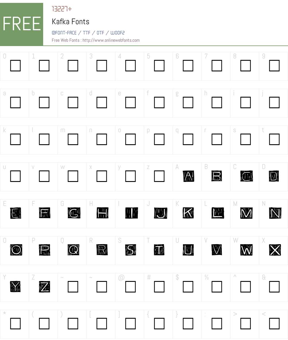 Kafka Font Screenshots