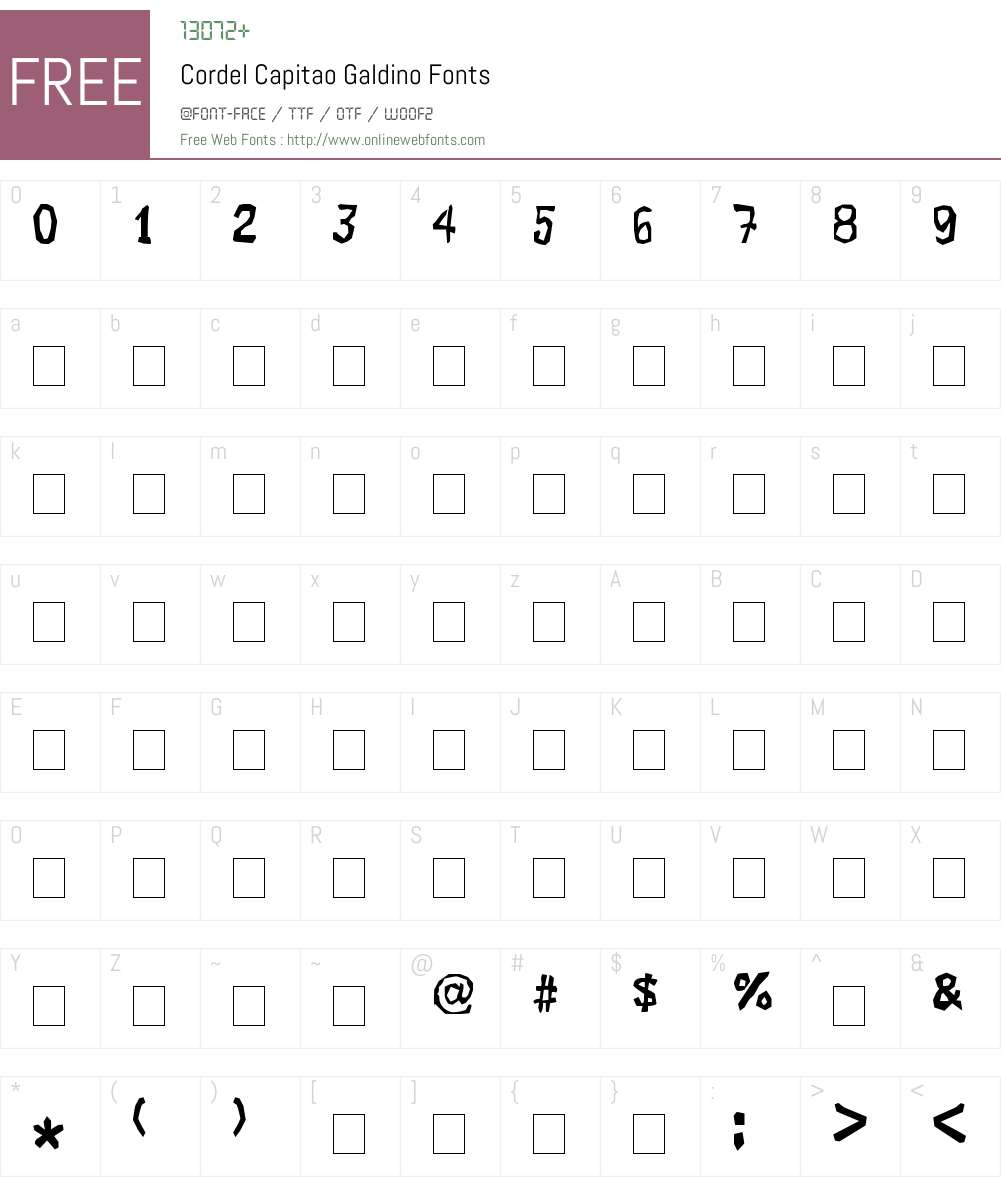 Cordel Capitao Galdino Font Screenshots