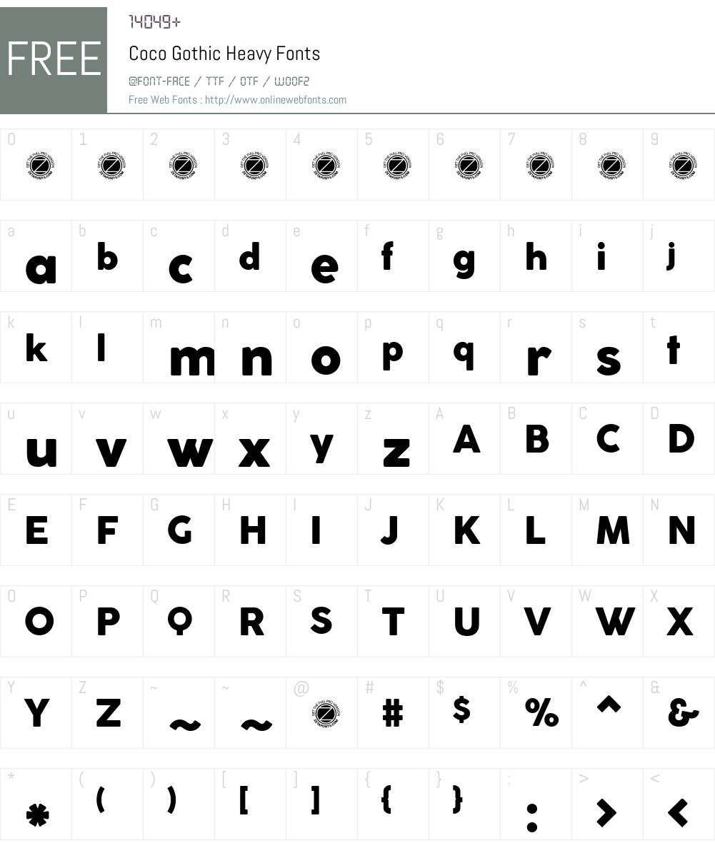 Coco Gothic Font Screenshots