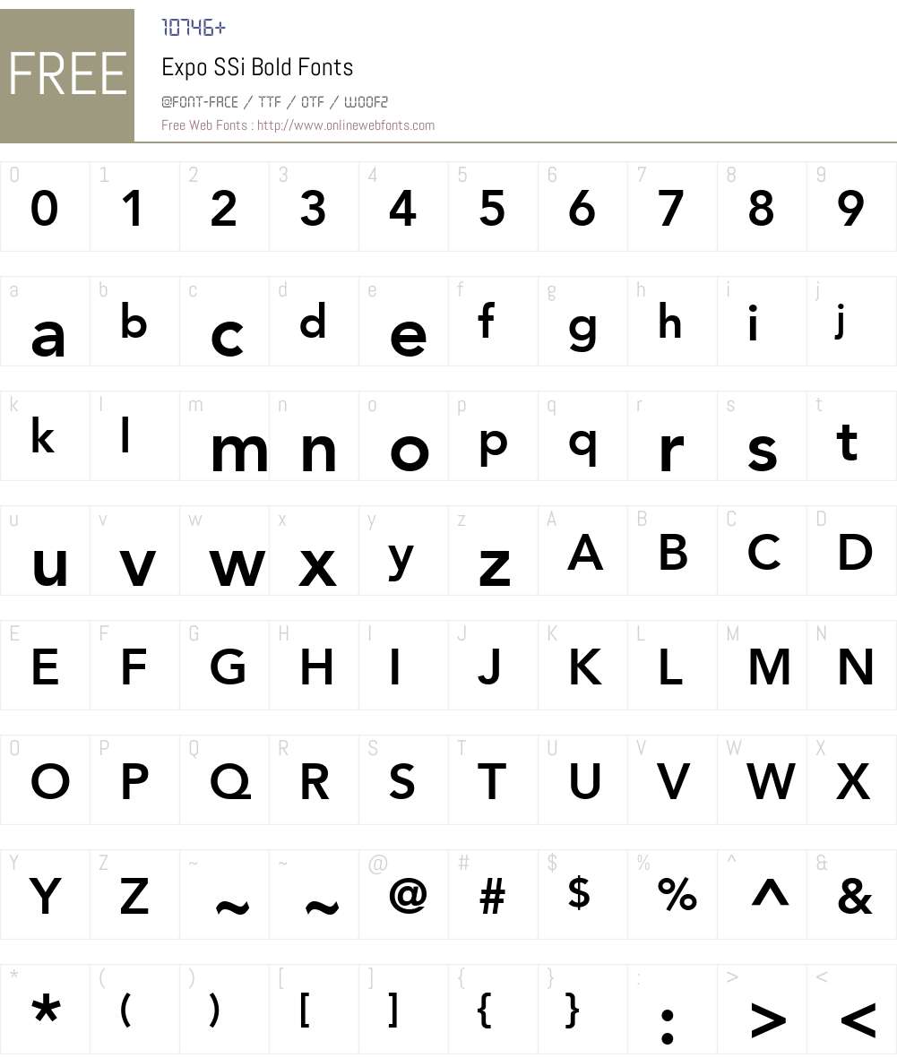 Expo SSi Font Screenshots