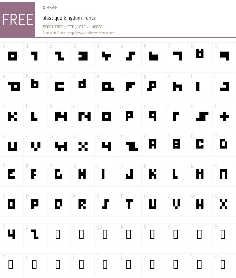 plastique kingdom Font Screenshots