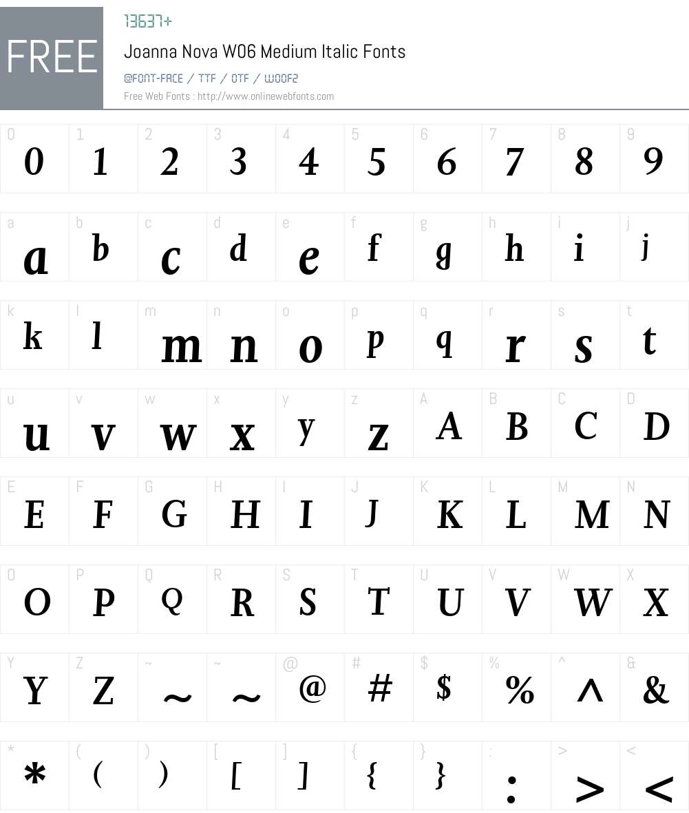 Joanna Nova Font Screenshots