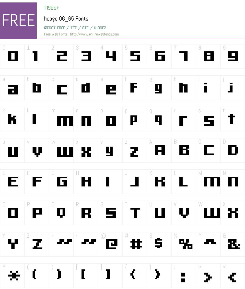 hooge 06_65 Font Screenshots