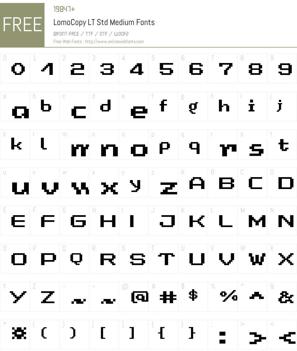 LomoCopy LT Std Medium Font Screenshots