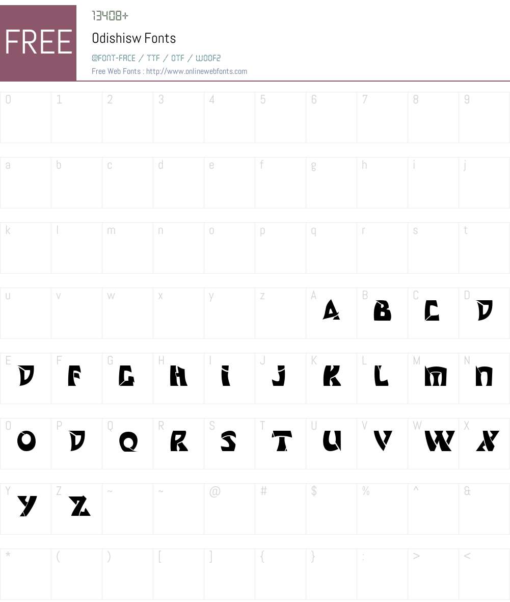 Odishisw Font Screenshots