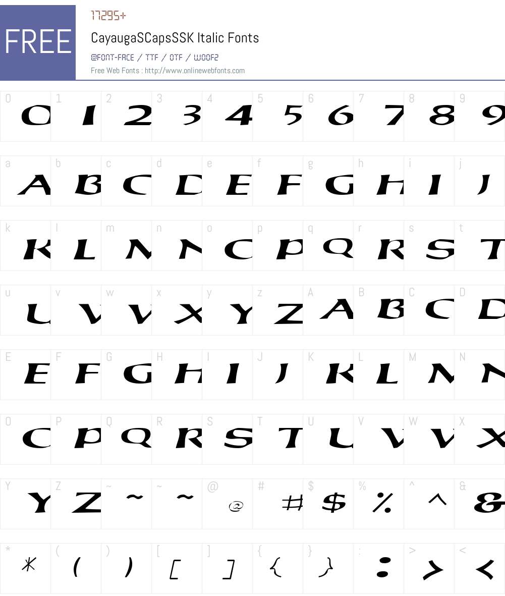CayaugaSCapsSSK Font Screenshots