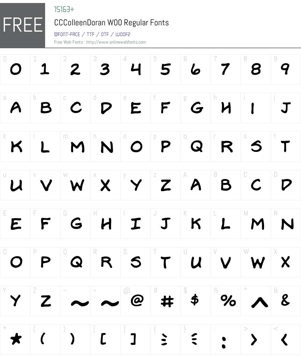 CCColleenDoranW00-Regular Font Screenshots