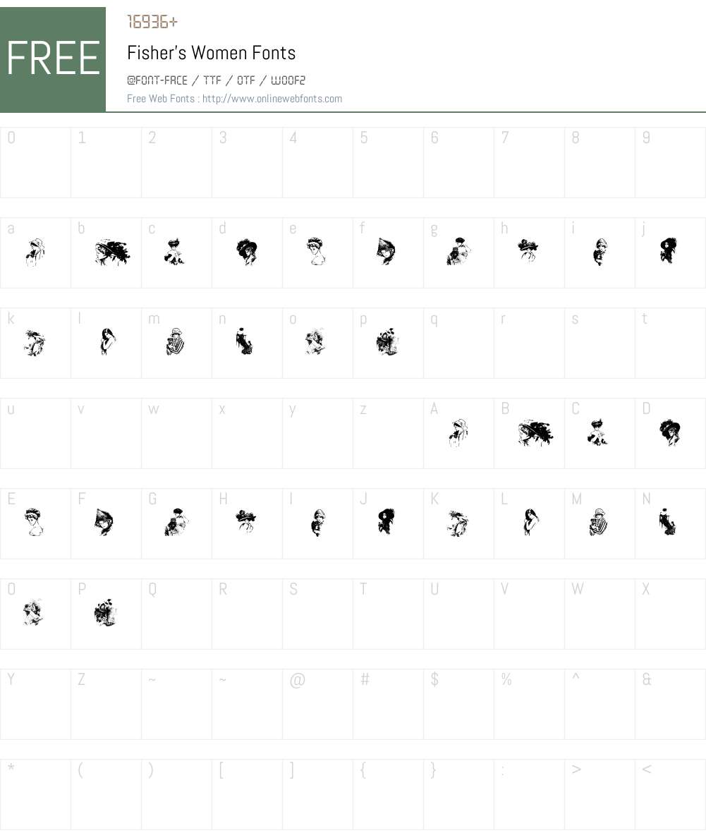 Fisher's Women Font Screenshots