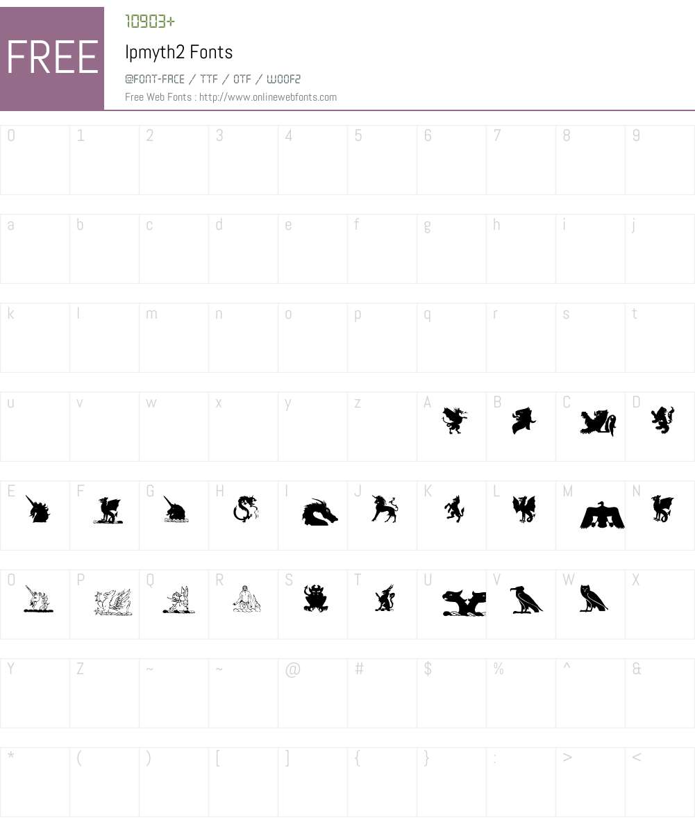 lpmyth2 Font Screenshots
