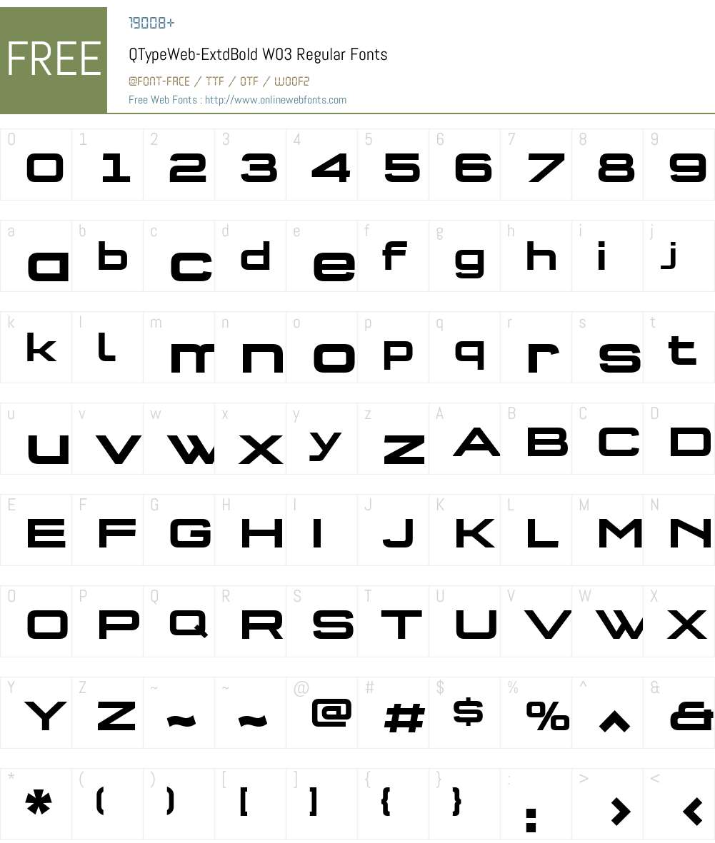 ff qtype square free font ff qtype square free font