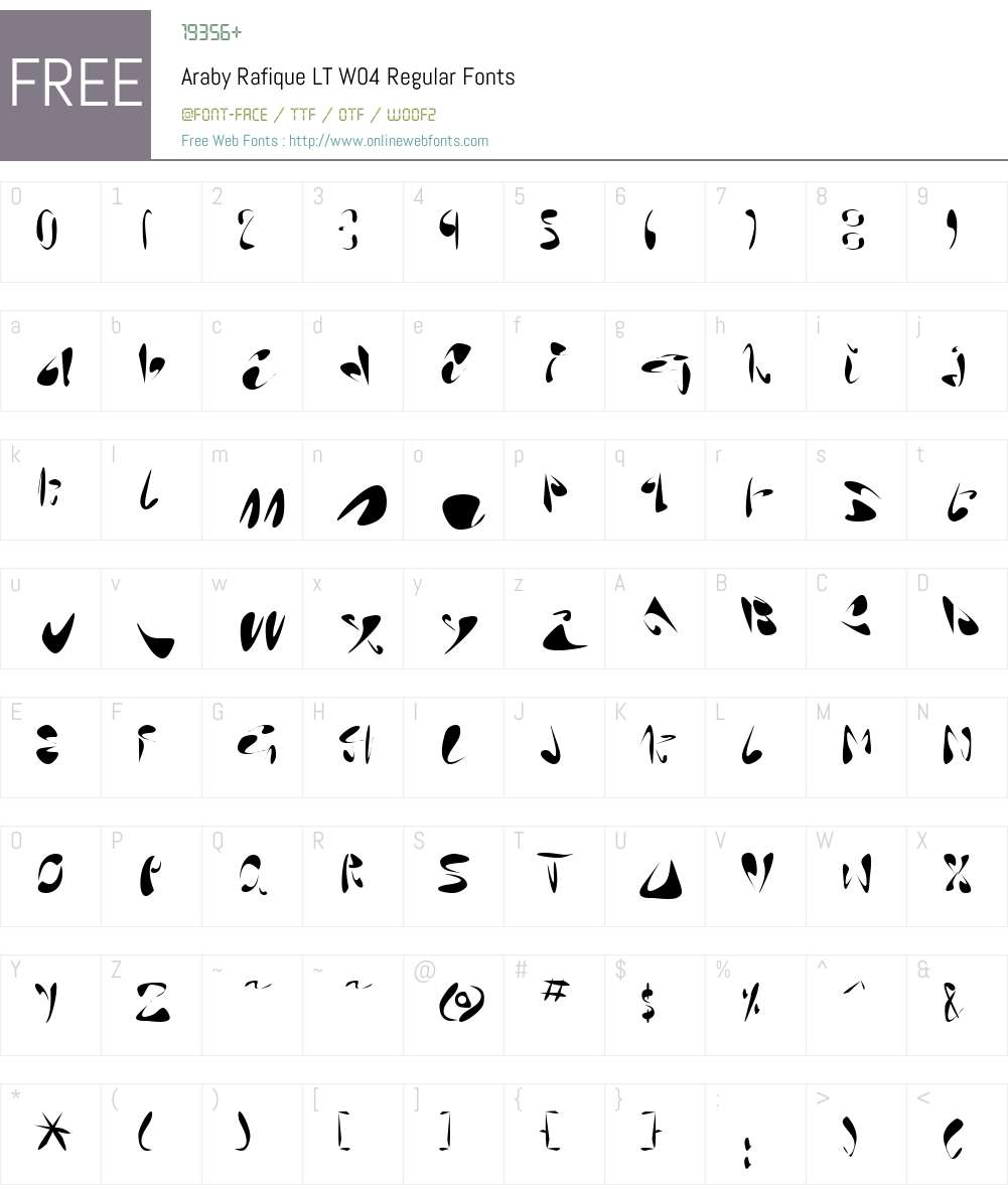Linotype Araby Rafique Font Screenshots