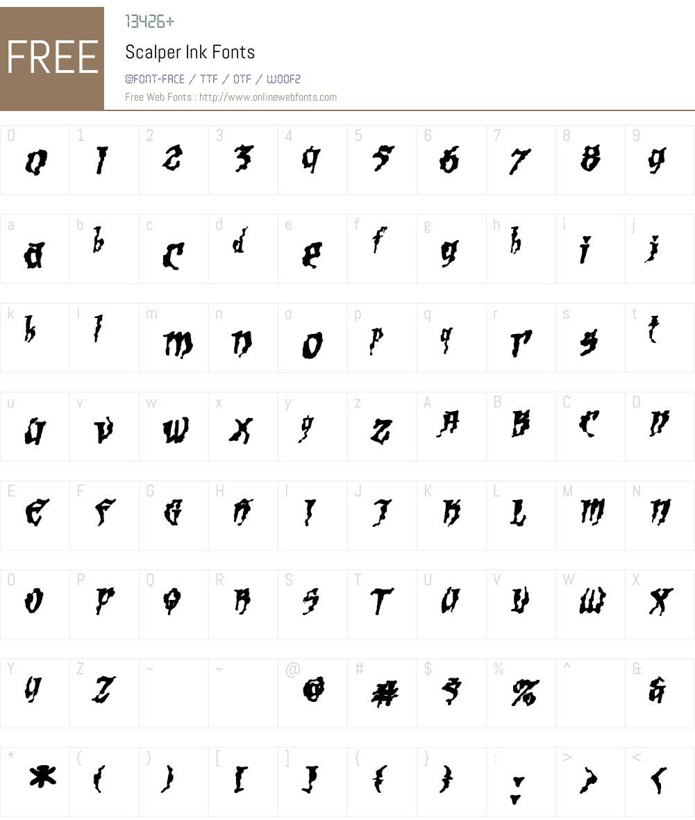 Scalper Ink Font Screenshots