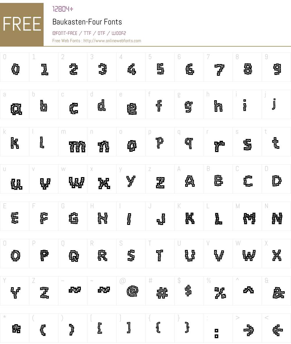 Baukasten Font Screenshots