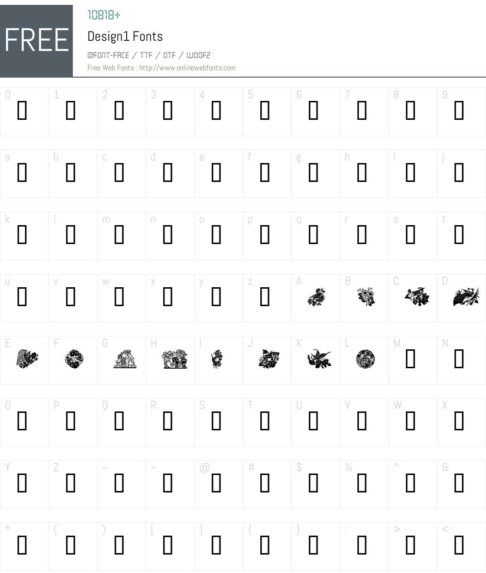 Design1 Font Screenshots