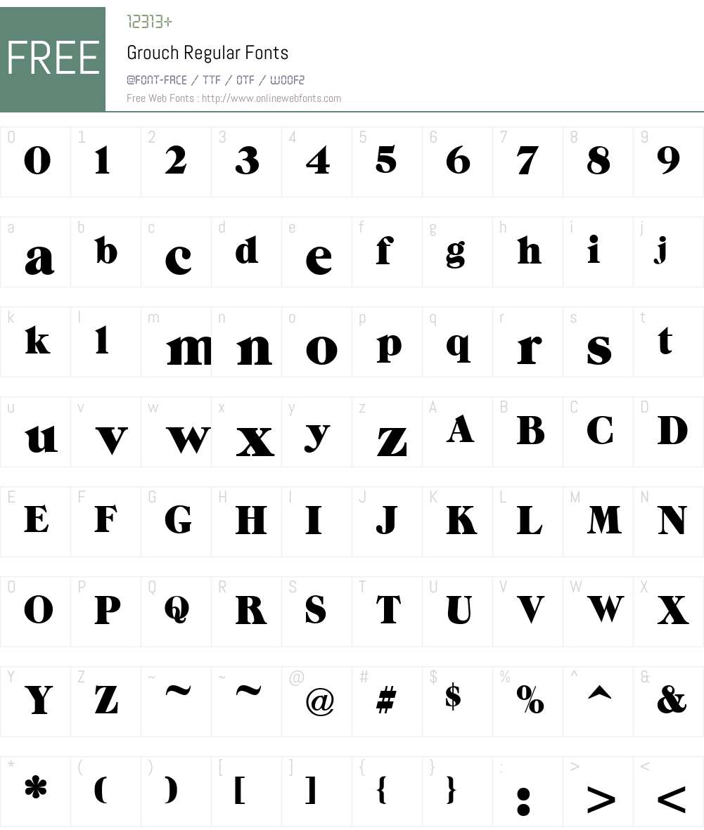 Grouch Font Screenshots