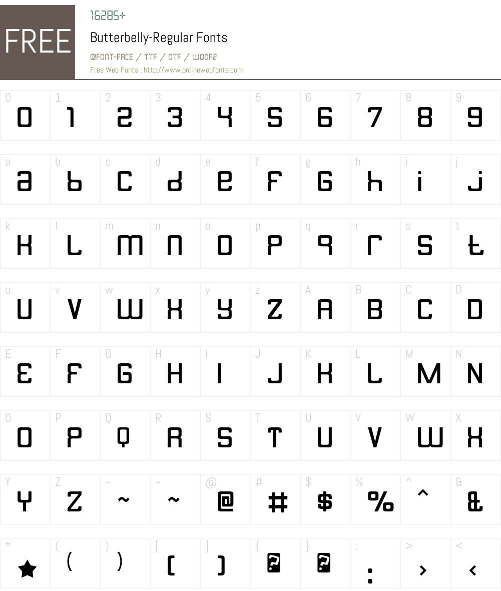 Butterbelly Font Screenshots